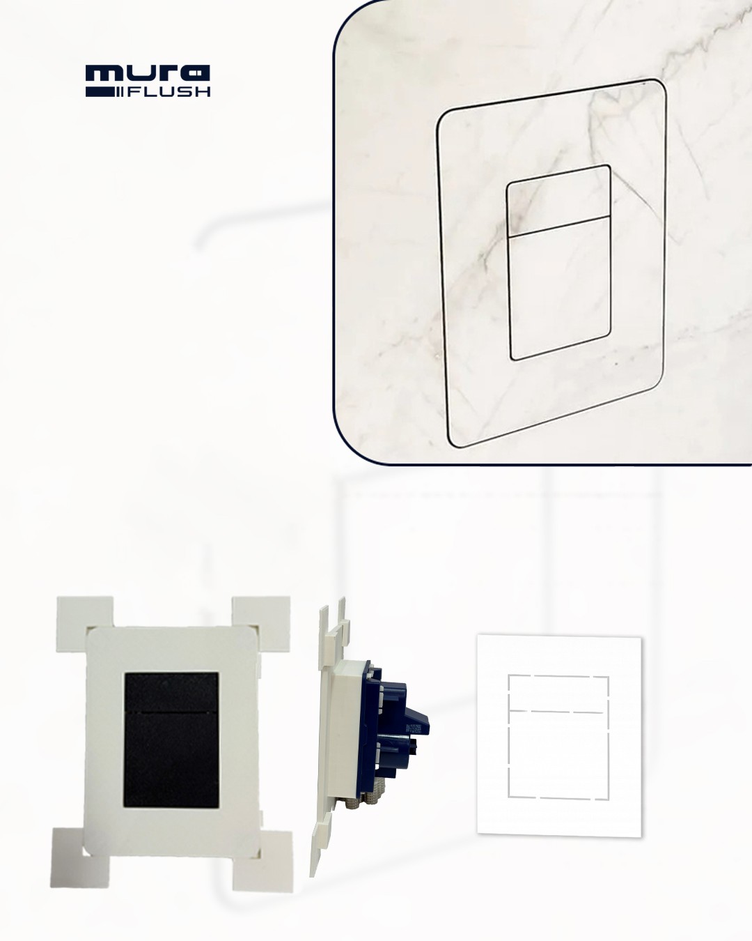 Grohe compatible hidden flush button