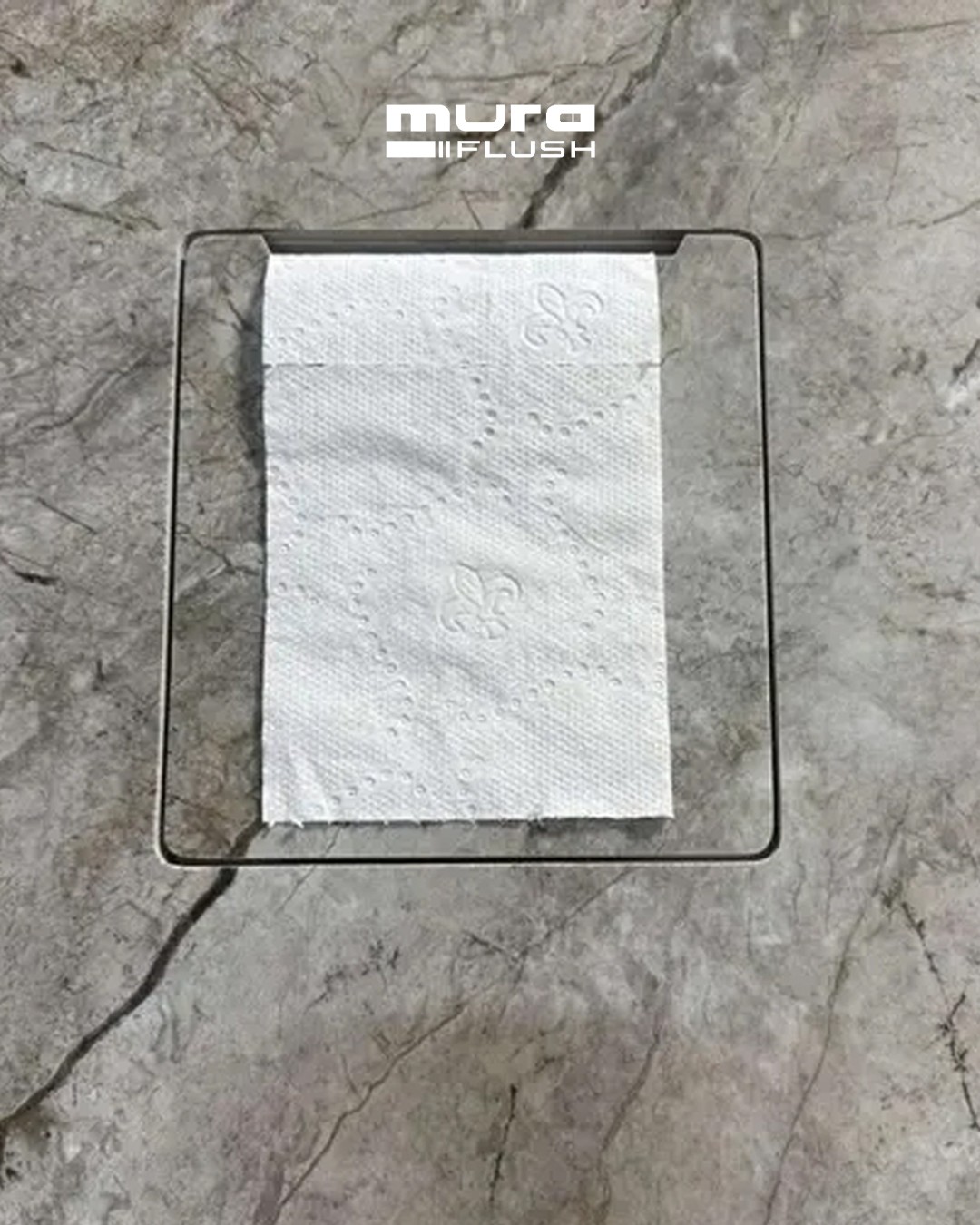 Integrated toilet paper holder product visual