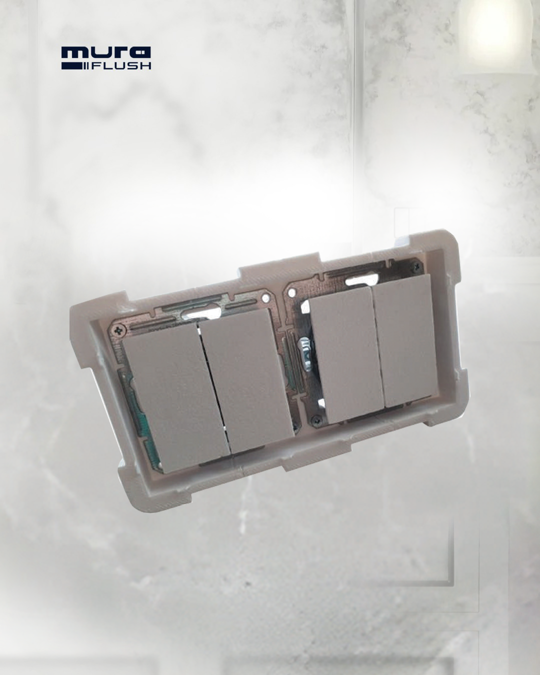 Hidden double wall switch module