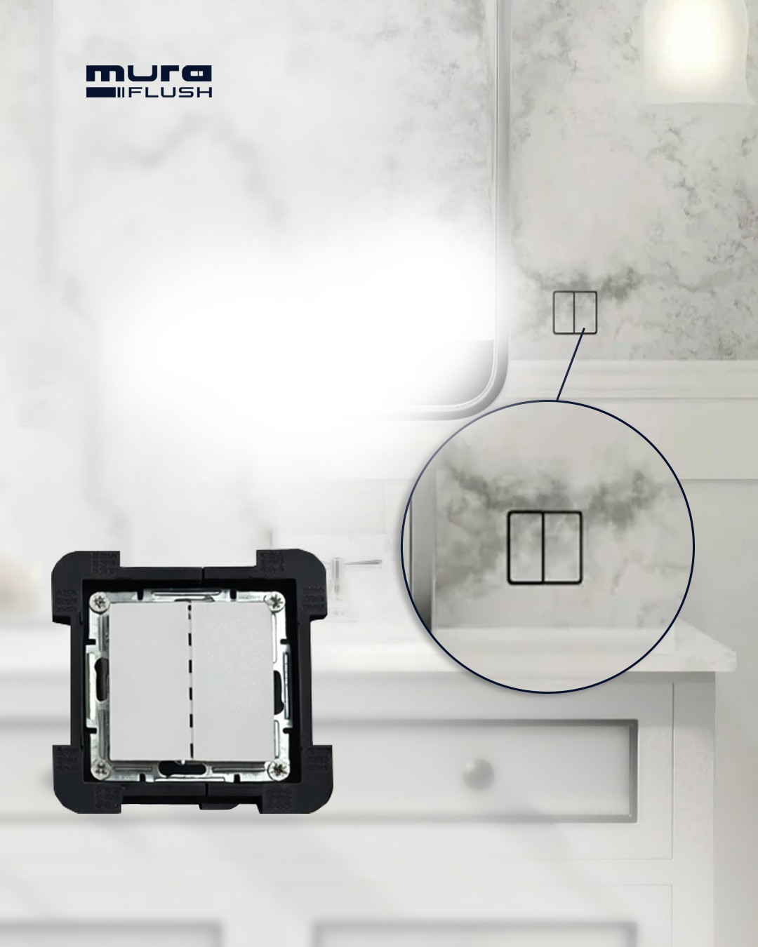 Hidden wall switch module