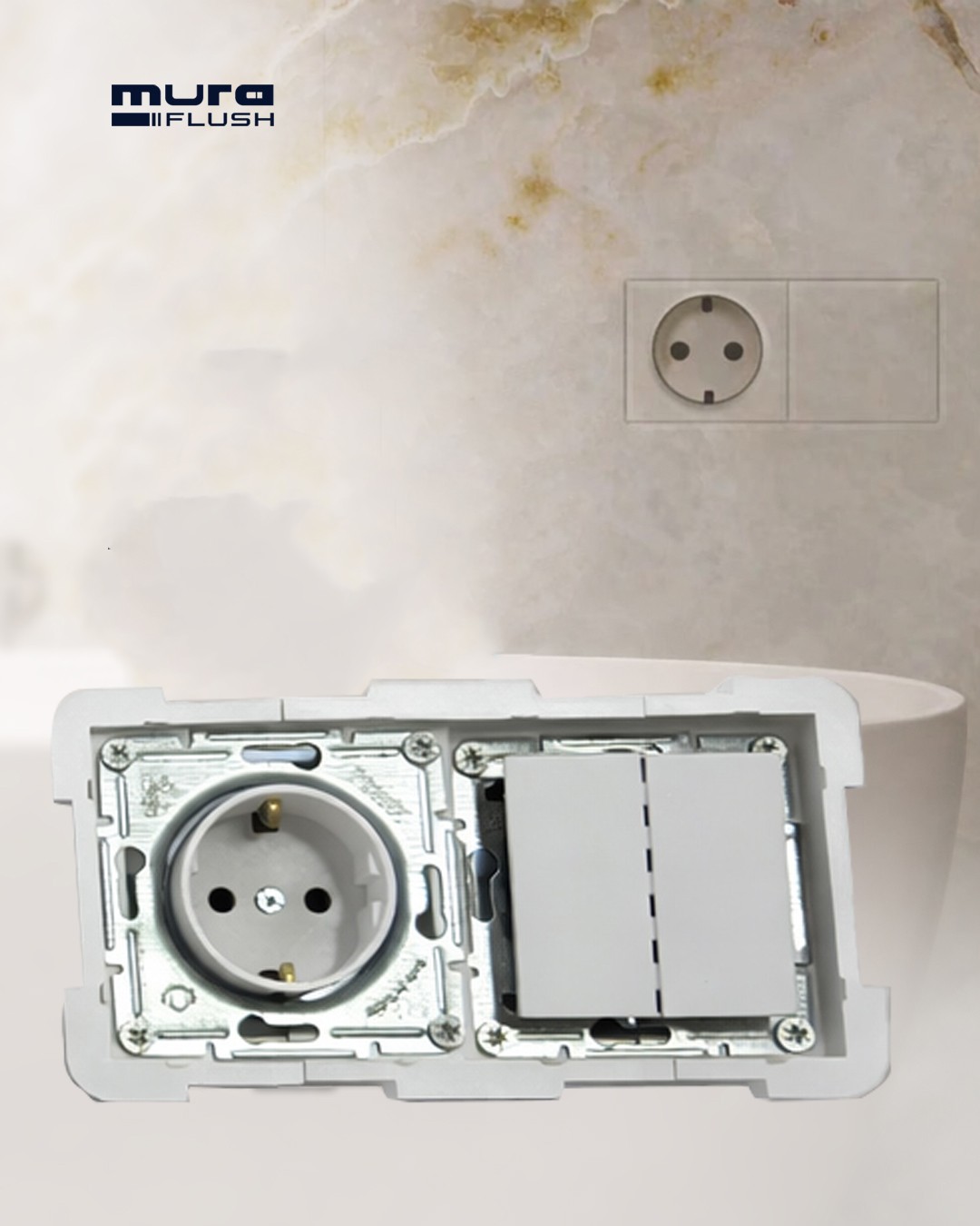Hidden socket and switch set