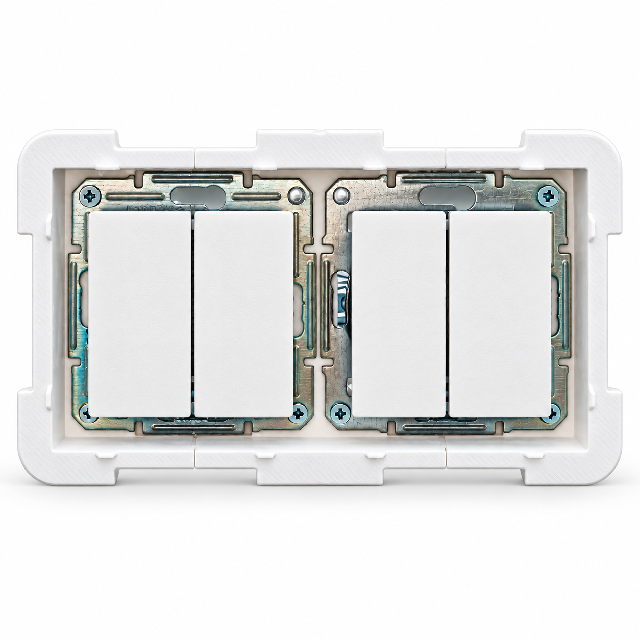 Hidden double switch assembly - studio product view